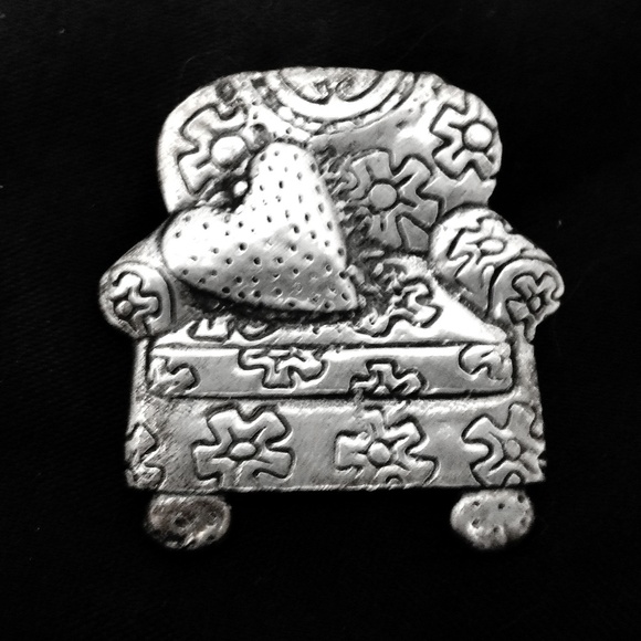 Vintage Mary Engelbreit Sterling Silver Chair Brooch- New in box - Picture 1 of 8